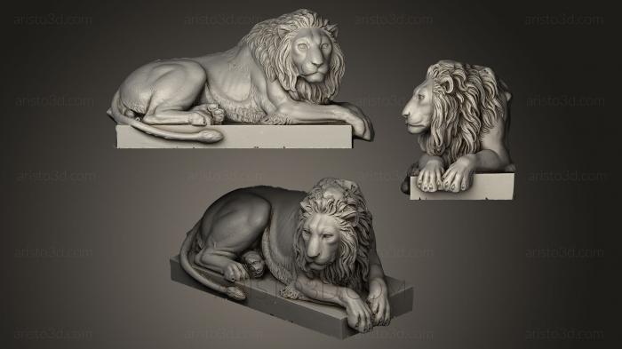 Figurines lions tigers sphinxes (STKL_0081) 3D model for CNC machine
